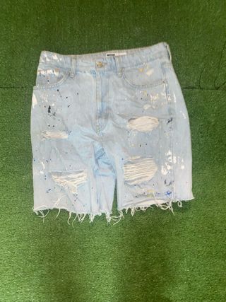 Bershka Shorts Vaqueros Pintura Talla 36