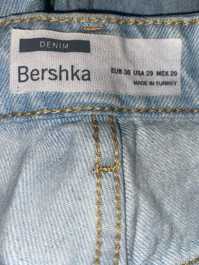 Bershka Shorts Jeans con Pittura Taglia 36