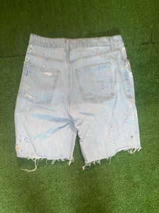 Bershka Shorts Vaqueros Pintura Talla 36