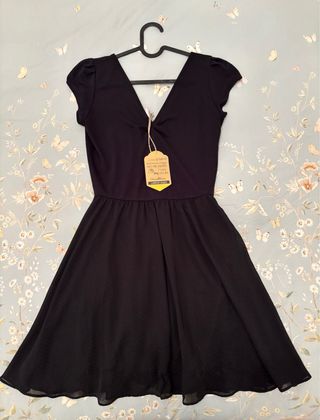 Vestido NUEVO negro corto talla S Nochevieja