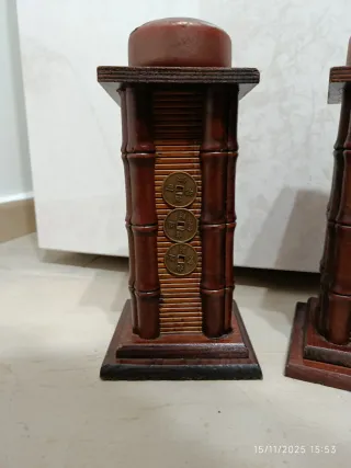 Portacandele Totem Legno e Bambù