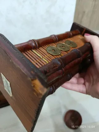 Portacandele Totem Legno e Bambù