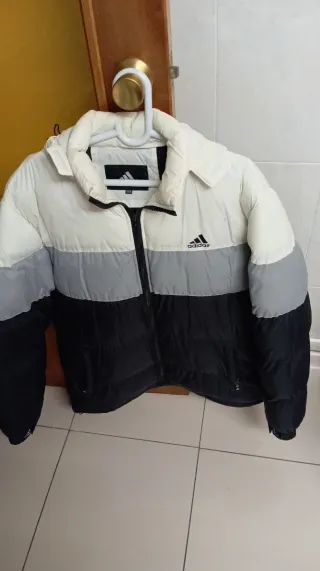 Chaqueta Adidas 4XL Negra Gris Blanca