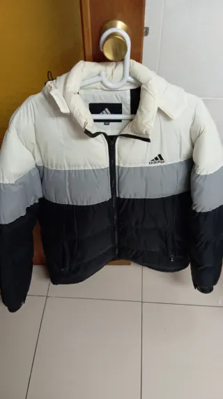 Chaqueta Adidas 4XL Negra Gris Blanca