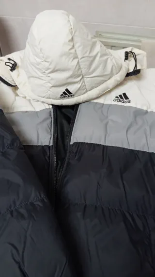 Chaqueta Adidas 4XL Negra Gris Blanca