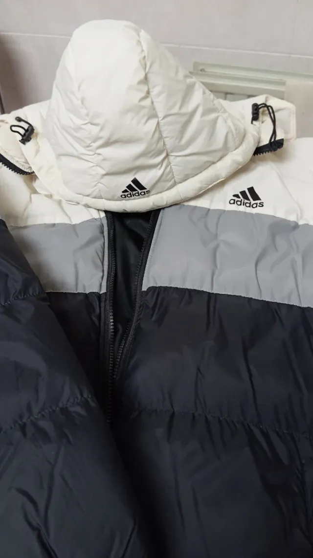 Chaqueta Adidas 4XL Negra Gris Blanca