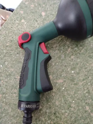 Manguera extensible jardín + pistola,   Parkside.