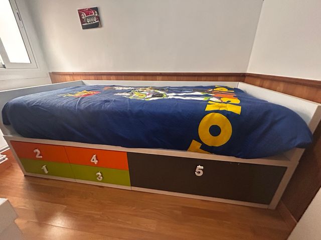Cama nido infantil con cajones 90x190