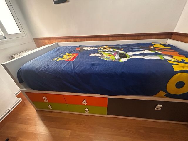 Cama nido infantil con cajones 90x190