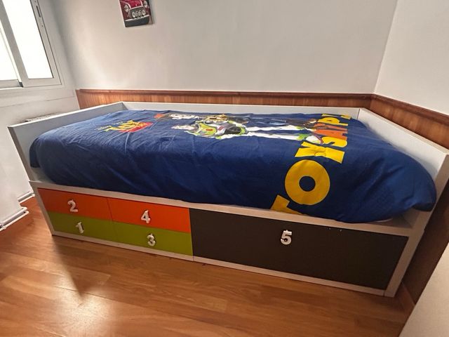 Cama nido infantil con cajones 90x190