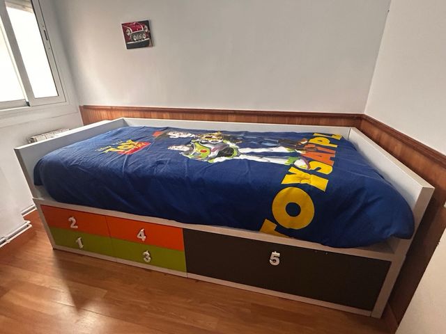 Cama nido infantil con cajones 90x190