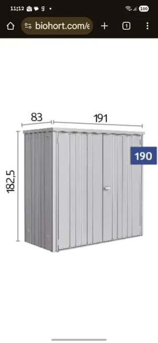 Armario Biohort GS190 Metal Negro/Plata