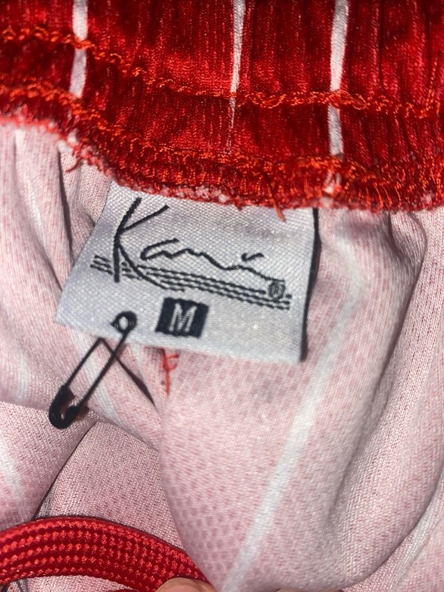 Shorts da tuta a righe rosse