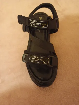 Sandalias plataforma negras talla 37