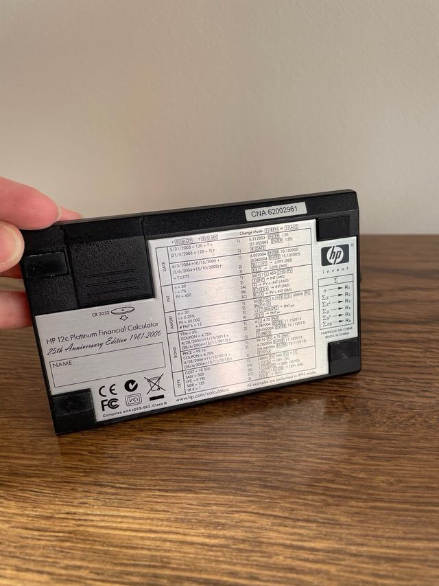 Calculadora financiera RPN HP 12c Platinum