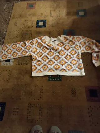 Jersey Crochet Desigual Talla L, Multicolor