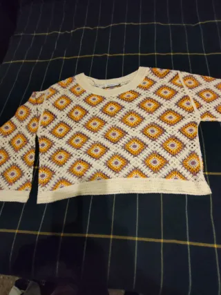 Jersey Crochet Desigual Talla L, Multicolor