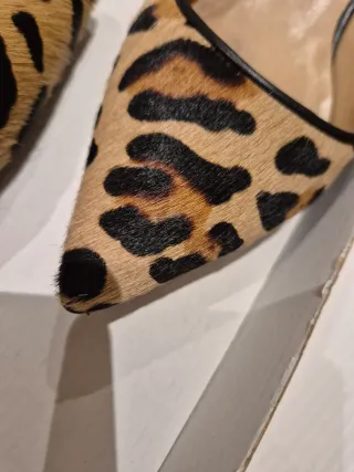 Zapatos de tacón animal print piel-pelo