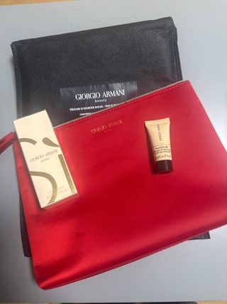 perfume mini base y neceser armani