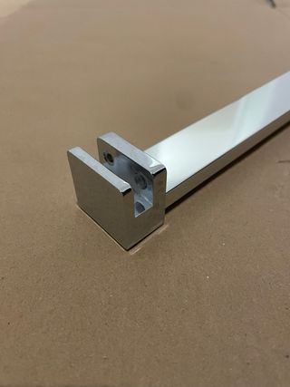 Braccio per vetro doccia walk-in - cromato 100 cm