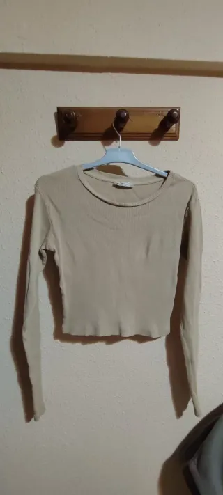 Top Stradivarius Beige Mujer Talla XS