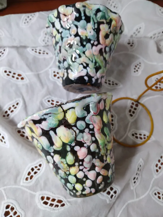 Corona floreale con 2 vasi da fiori