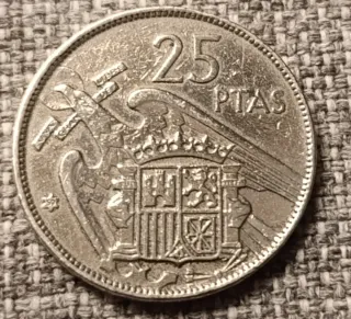 2 Monedas 25 Pesetas 1957* 59*71* Franco