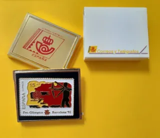 1 Pin Sello Pre-Olimpiada Barcelona 92 Hay 28 dife