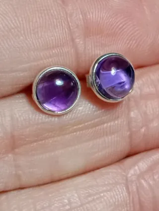 Pendientes Plata de Ley Amatista