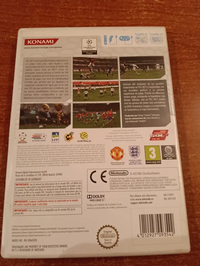 Juego Wii PES 2011 Pro Evolution Soccer