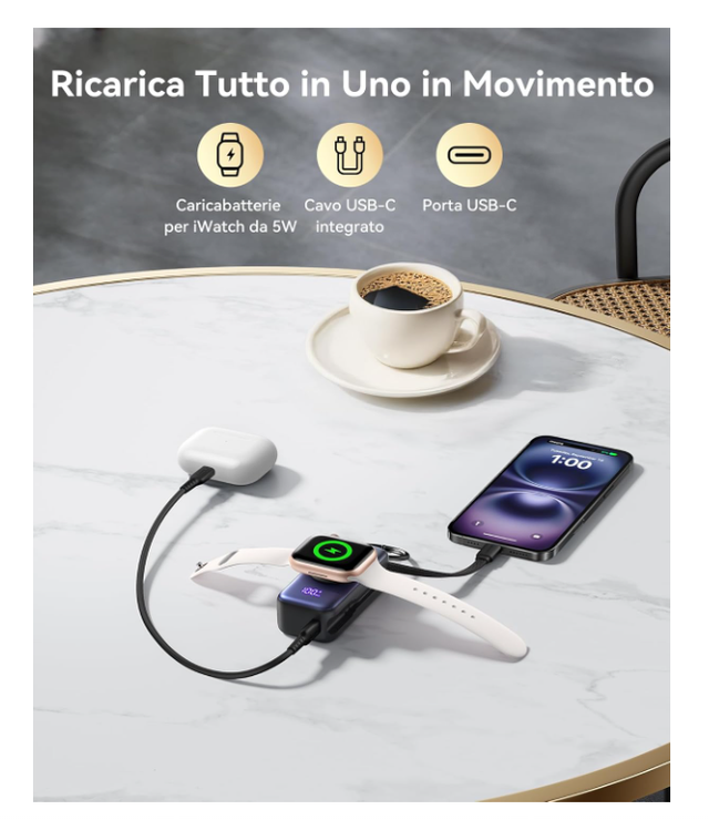 Power Bank 5000mAh per Apple Watch