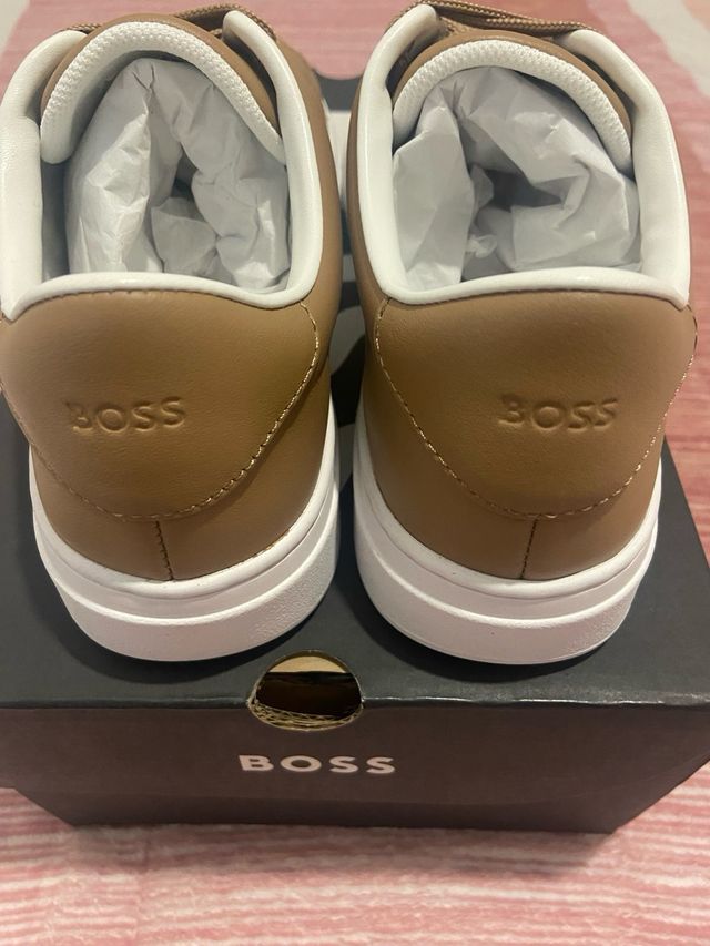 Zapatillas Hugo Boss Marrones y Blancas