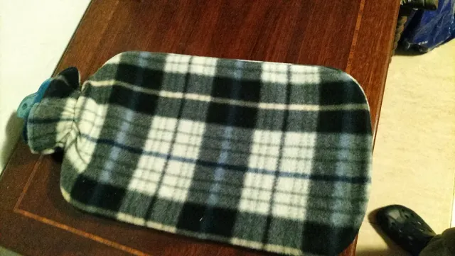 Bolsa de agua caliente 3L, funda polar