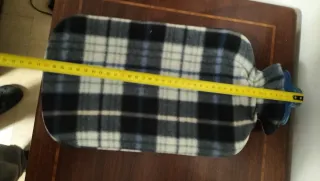 Bolsa de agua caliente 3L, funda polar