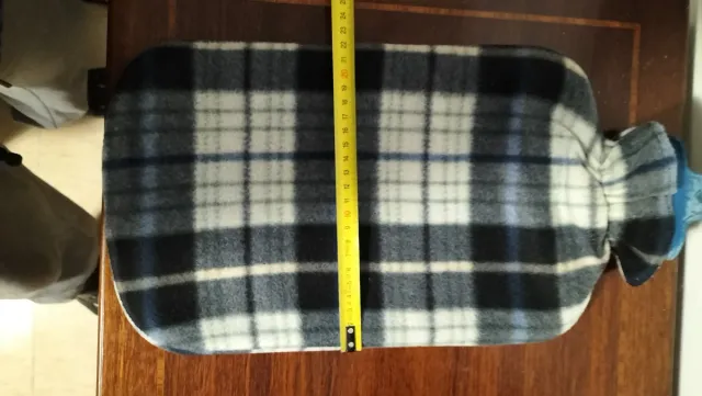 Bolsa de agua caliente 3L, funda polar