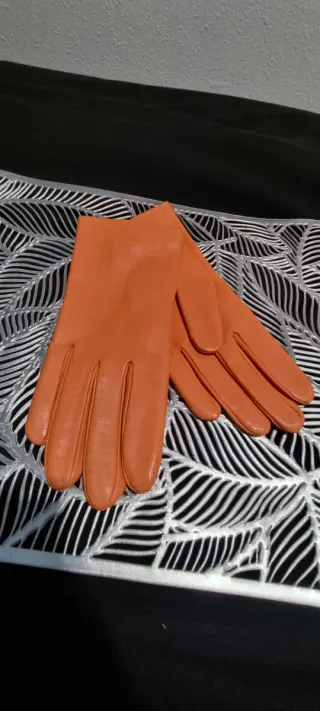 Elegantes guantes de piel mujer Talla 7.5
