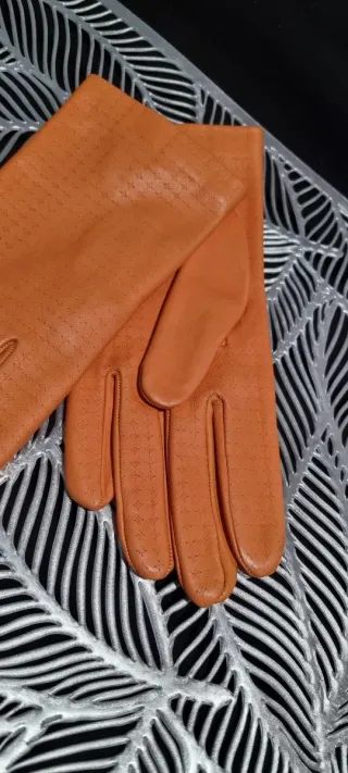 Elegantes guantes de piel mujer Talla 7.5