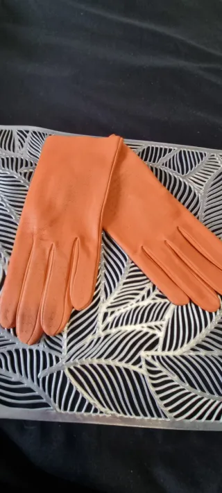 Elegantes guantes de piel mujer Talla 7.5