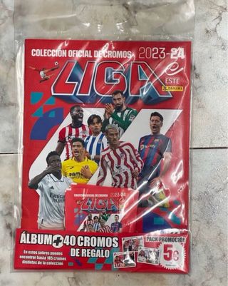 6 blisters Cromos Laliga fútbol 2023-24 + Album