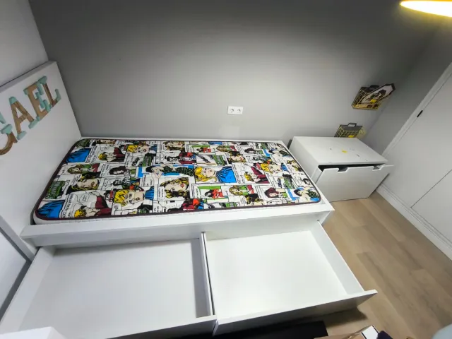 Cama MALM IKEA Blanca con 2 Cajones