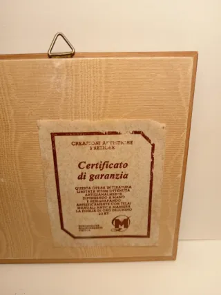 Quadro litografia d'arte su foglia oro