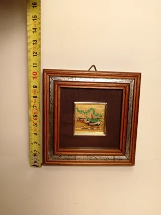 Quadro litografia d'arte su foglia oro