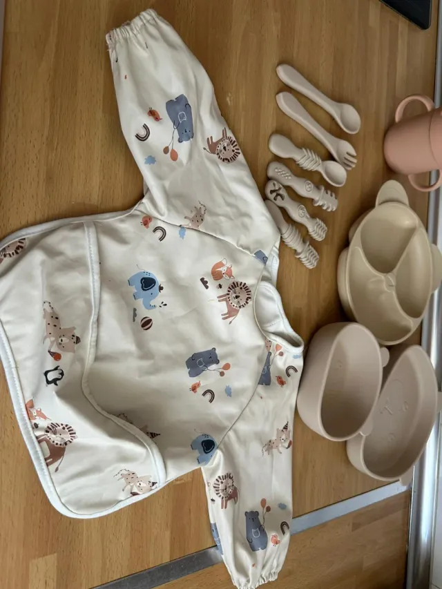 Kit Comida Bebé Silicona y Textil