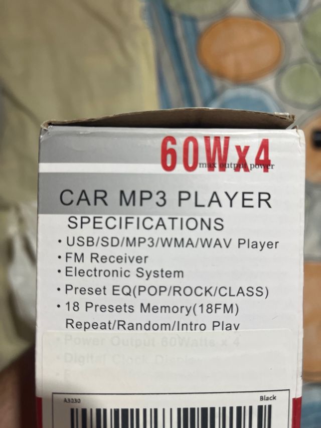 Reproductor MP3 Coche USB/SD 60W x4