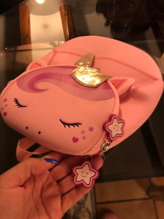 Mochila unicornio rosa pequeña