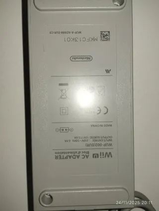 Fuente Alimentación Original Nintendo Wii U