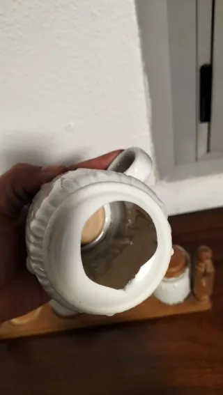 Conjunto 4 Botes Cocina Madera y Cerámica