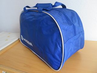 Bolsa mediana de gimnasio azul con asas (NUEVA)