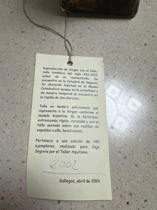 Talla Virgen con Niño Románica S12