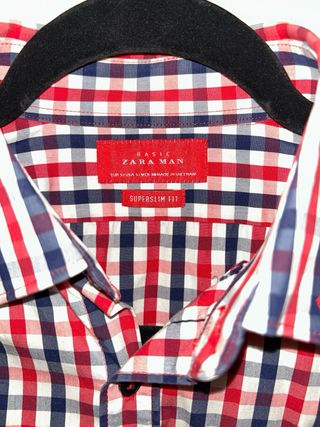 Camisa cuadros Zara